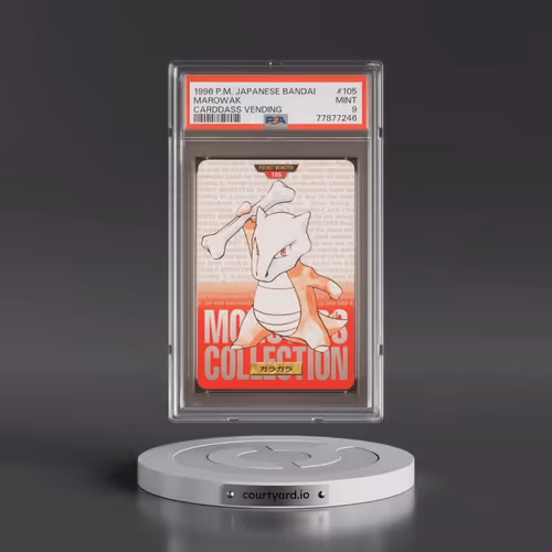 1996 Pokémon Bandai Carddass Vending #105 Marowak (PSA 9 MINT)