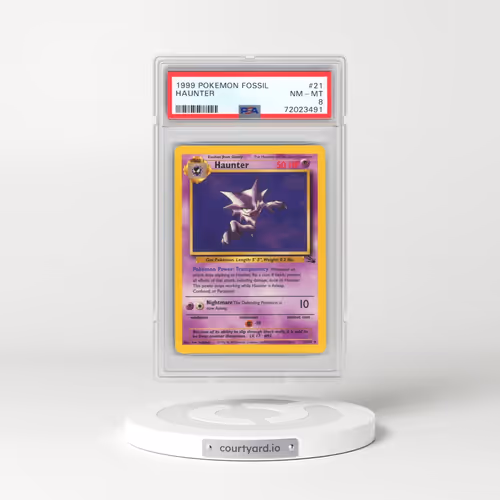 1999 Pokémon Fossil #21 Haunter (PSA 8 NM-MT)