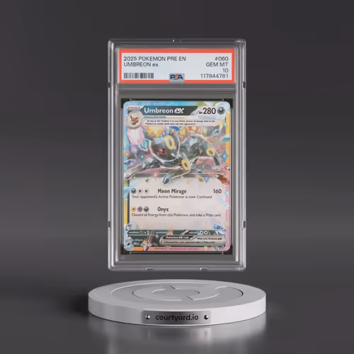 2025 Pokémon Pre EN-Prismatic Evolutions #060 Umbreon EX - Holo (PSA 10 GEM MINT)