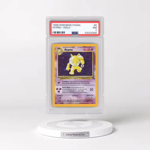 1999 Pokémon Fossil #8 Hypno - Holo (PSA 7 NM)