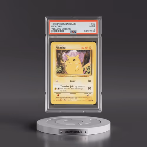 1999 Pokémon Game #58 Pikachu - Yellow Cheeks (PSA 9 MINT)