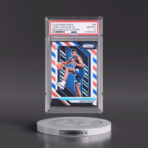 2018 Panini Prizm #66 Jaren Jackson Jr. - Red/White/Blue Prizm (PSA 10 GEM MINT)