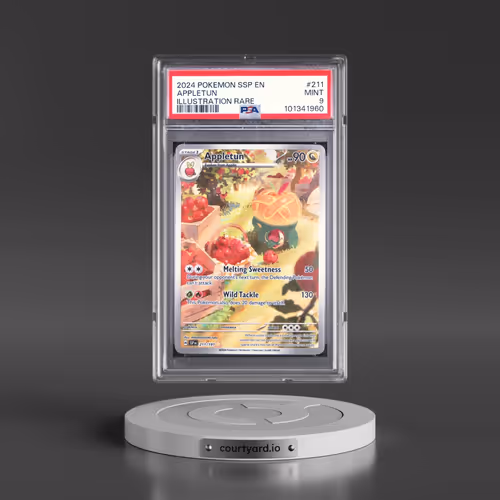 2024 Pokémon Ssp EN-Surging Sparks #211 Appletun - Illustration Rare (PSA 9 MINT)
