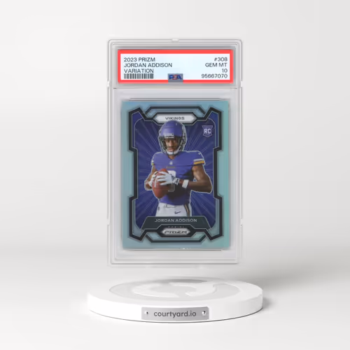 2023 Panini Prizm #308 Jordan Addison - Variation (PSA 10 GEM MINT)