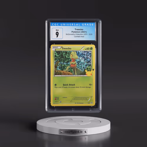 2021 McDonald's Collection 2021 #3/25 Treecko - Confetti Holo (CGC 9 MINT)