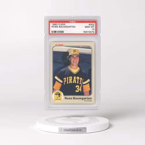 1983 Fleer #302 Ross Baumgarten (PSA 10 GEM MINT)