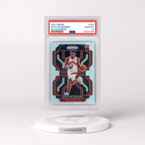 2021 Panini Prizm #320 Scottie Barnes - Silver Prizm (PSA 10 GEM MINT)