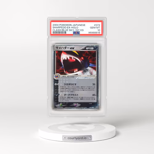 2004 Pokémon Clash of the Blue Sky #072 Sharpedo EX - 1st Edition Holo Holo (PSA 10 GEM MINT)