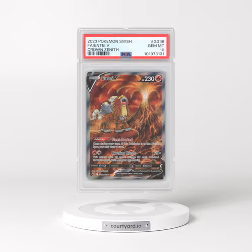 2023 Pokémon Sword and Shield Crown Zenith #GG36 Entei V - Holo Full Art (PSA 10 GEM MINT)