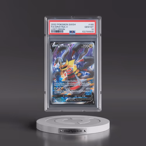 2022 Pokémon Sword & Shield Lost Origin #185 Giratina V - Holo Full Art (PSA 10 GEM MINT)