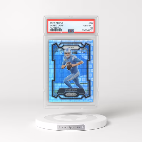 2023 Panini Prizm #98 Jared Goff - Pandora (PSA 10 GEM MINT)