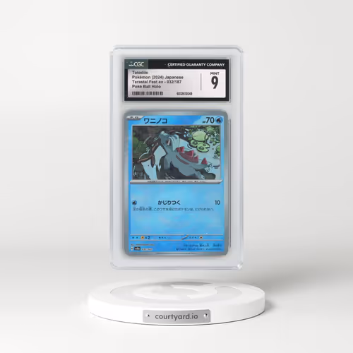 2024 High Class Pack: Terastal Fest ex - sv8a #032/187 Totodile - Poké Ball Holo (CGC 9 MINT)
