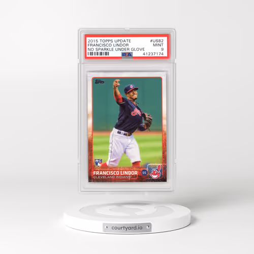 2015 Topps Update #US82 Francisco Lindor - No Sparkle Under Glove (PSA 9 MINT)