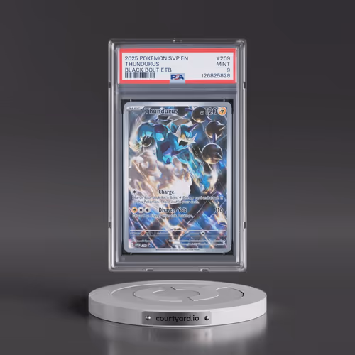 2025 Pokémon Svp EN-SV Black Star Promo #209 Thundurus - Black Bolt Elite Trainer Box (PSA 9 MINT)