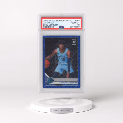 2019 Panini Donruss Optic #168 Ja Morant - Blue Velocity (PSA 10 GEM MINT)