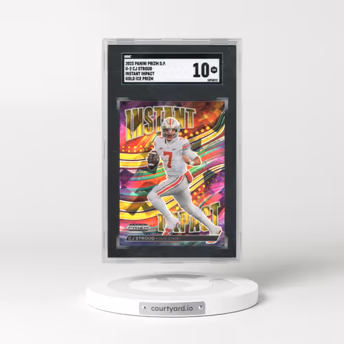 2023 Panini Prizm Draft Picks #II-2 Cj Stroud - Instant Impact Gold Ice Prizm (SGC 10 GEM MINT)