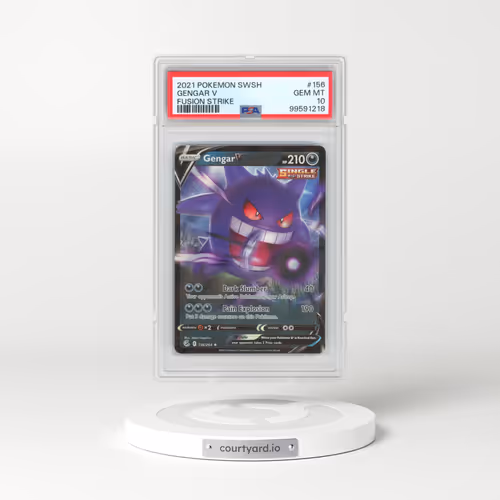 2021 Pokémon Sword & Shield Fusion Strike #156 Gengar V - Holo (PSA 10 GEM MINT)