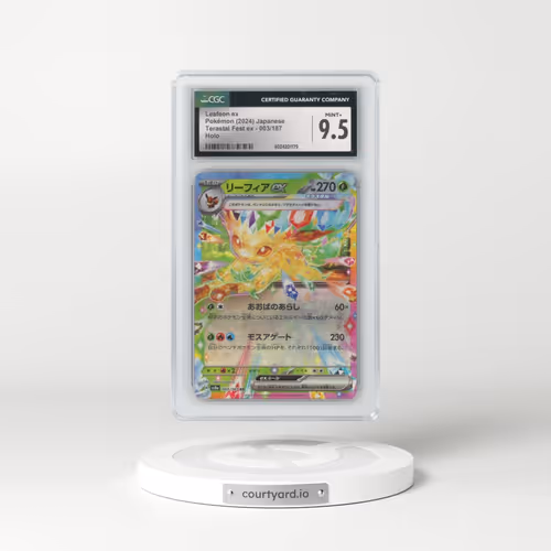 2024 Pokémon Sv8a-Terastal Fest EX #003 Leafeon EX - Holo (CGC 9.5 MINT+)