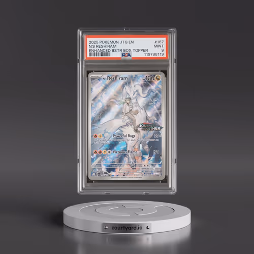 2025 Pokémon Jtg EN-Journey Together #167 N's Reshiram - Enhanced Booster Box Topper (PSA 9 MINT)