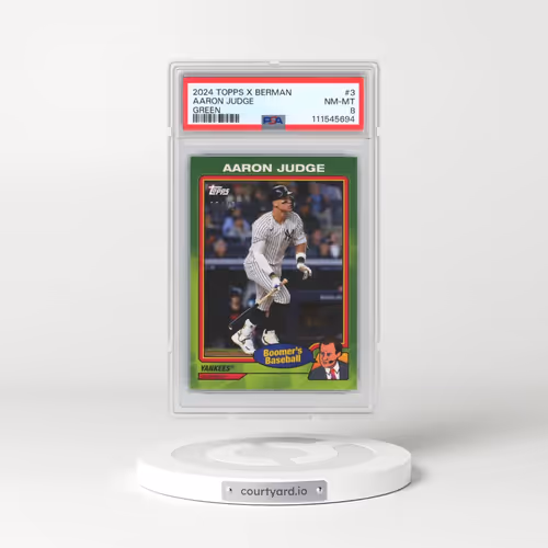 2024 Topps X Chris Berman: Boomer's Baseball #3 Aaron Judge - Green (PSA 8 NM-MT)