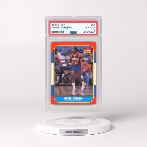 1986 Fleer #56 Vinnie Johnson (PSA 6 EX-MT)