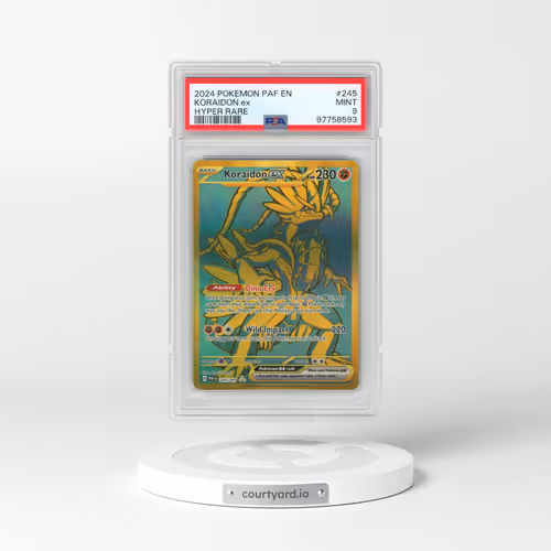 2024 Pokémon Paf EN-Paldean Fates #245 Koraidon EX - Holo Hyper Rare (PSA 9 MINT)