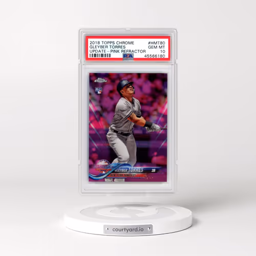 2018 Topps Chrome Update #HMT80 Gleyber Torres - Pink Refractor (PSA 10 GEM MINT)