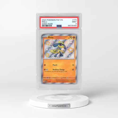 2024 Pokémon Paf EN-Paldean Fates #173 Riolu - Shiny Rare (PSA 9 MINT)