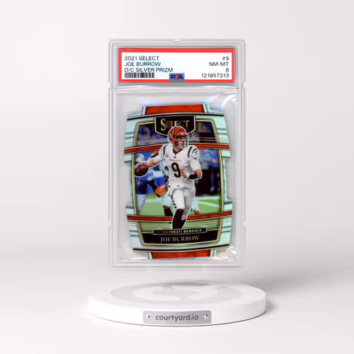 2021 Panini Select #9 Joe Burrow - Die-Cut Silver Prizm (PSA 8 NM-MT)
