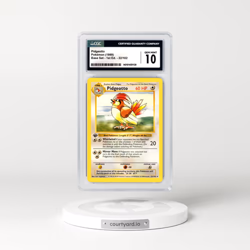 1999 Base Set #22 Pidgeotto - 1st Edition Shadowless (CGC 10 GEM MINT)