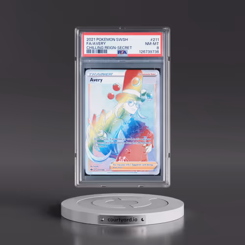 2021 Pokémon Sword & Shield Chilling Reign #211 Avery - Full Art Secret (PSA 8 NM-MT)
