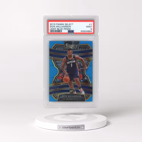 2019 Panini Select #1 Zion Williamson - Light Blue Prizm (PSA 9 MINT)