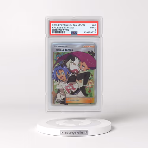 2019 Pokémon Sun & Moon Hidden Fates #68 Jessie & James - Full Art (PSA 9 MINT)