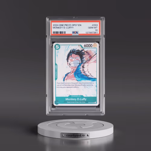 2024 One Piece OP07-500 Years in the Future #033 Monkey D. Luffy (PSA 10 GEM MINT)