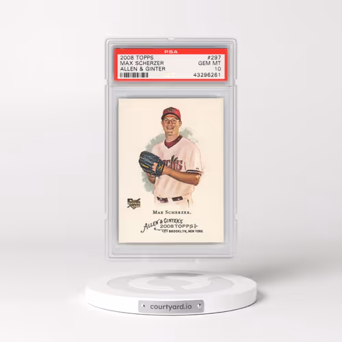 2008 Topps Allen & Ginter #297 Max Scherzer (PSA 10 GEM MINT)