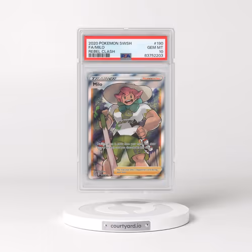 2020 Pokémon Sword & Shield Rebel Clash #190 Milo - Full Art (PSA 10 GEM MINT)