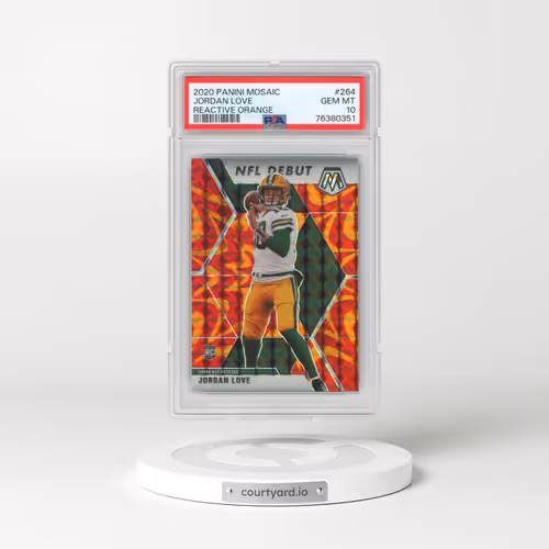2020 Panini Mosaic #264 Jordan Love - Reactive Orange (PSA 10 GEM MINT)
