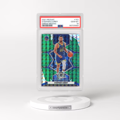 2021 Panini Mosaic #101 Stephen Curry - Green Mosaic (PSA 10 GEM MINT)