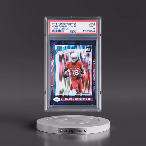 2024 Panini Donruss Optic #276 Marvin Harrison Jr. - Purple Shock (PSA 9 MINT)