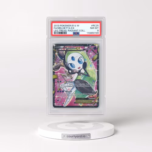 2013 Pokémon Black & White Legendary Treasures Radiant Collection #25/25 Meloetta EX - Holo Full Art (PSA 8 NM-MT)