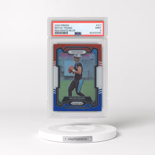 2023 Panini Prizm #311 Bryce Young - Red/White/Blue Prizm (PSA 9 MINT)