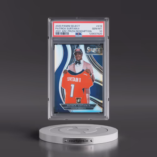 2020 Panini Select 2021 Xrc Prizm Redemption #419 Patrick Surtain II (PSA 10 GEM MINT)