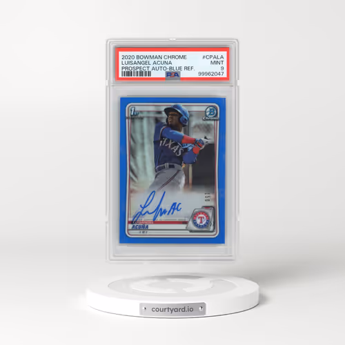 2020 Bowman Chrome Prospect Autographs #CPALA Luisangel Acuna - Blue Refractor (PSA 9 MINT)