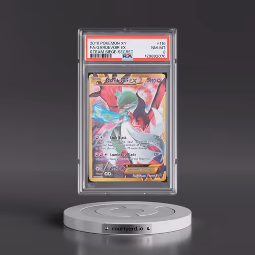 2016 Pokémon XY Steam Siege #116 Gardevoir EX - Holo Full Art Secret (PSA 8 NM-MT)