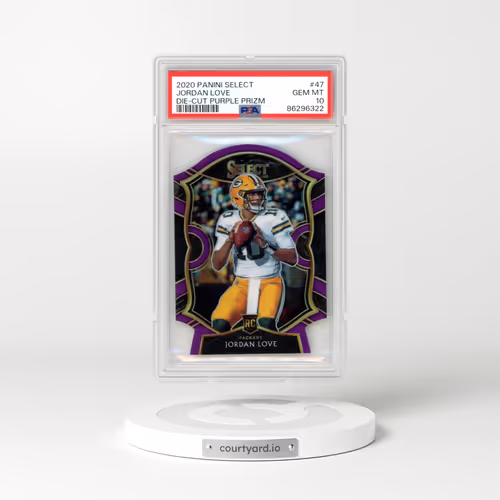 2020 Panini Select #47 Jordan Love - Die-Cut Purple Prizm (PSA 10 GEM MINT)