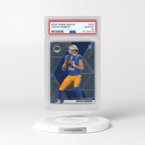 2020 Panini Mosaic #204 Justin Herbert (PSA 10 GEM MINT)