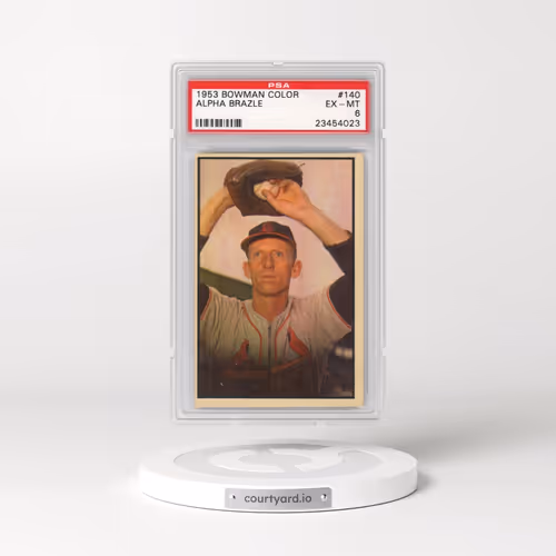 1953 Bowman Color #140 Alpha Brazle (PSA 6 EX-MT)