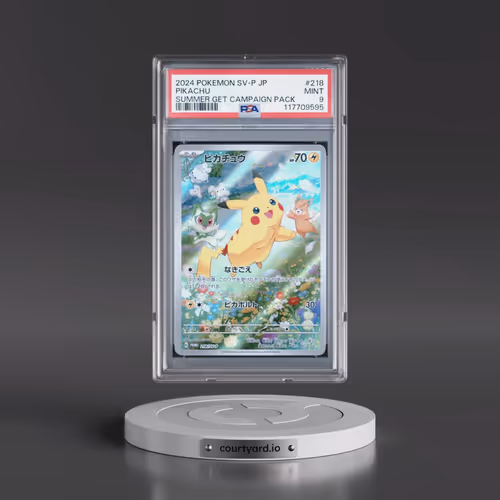 2024 Pokémon SV-P Promo #218 Pikachu - Summer of Pokeca Is Here! Promo Card Get Campaign Pack (PSA 9
