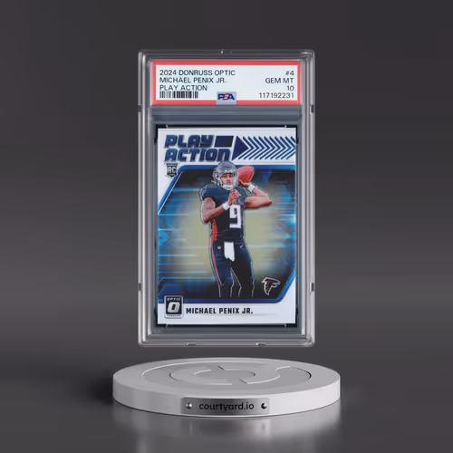 2024 Panini Donruss Optic Play Action #4 Michael Penix Jr. (PSA 10 GEM MINT)