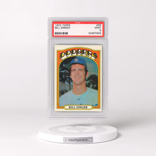 1972 Topps #25 Bill Singer (PSA 9 MINT)